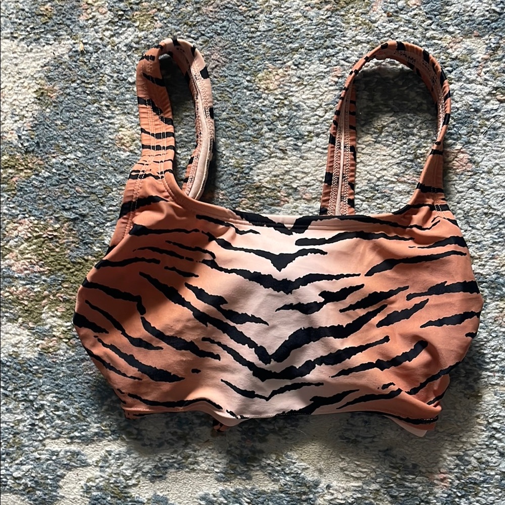Tiger Print Bathingsuit Top